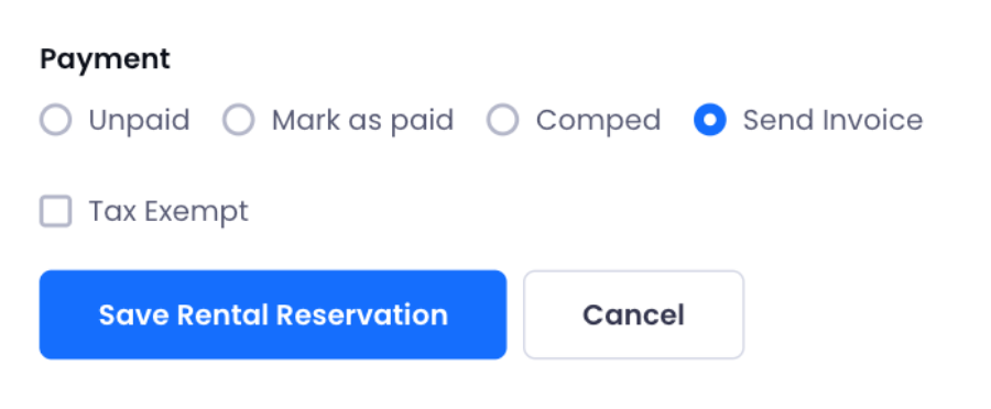 Send invoice form
